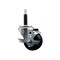 Service Caster 3'' SS Hard Rubber Swivel 3/4'' Expanding Stem Caster with Brake SCC-SSEX20S314-HRS-TLB-34 - alternate 1